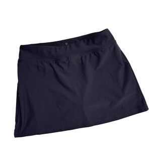 Talbots Black Athletic‎ Golf Tennis Skirt Skort Zipper Pocket Size M Petite